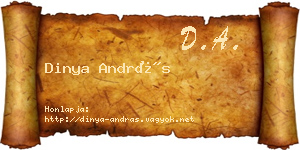 Dinya András névjegykártya